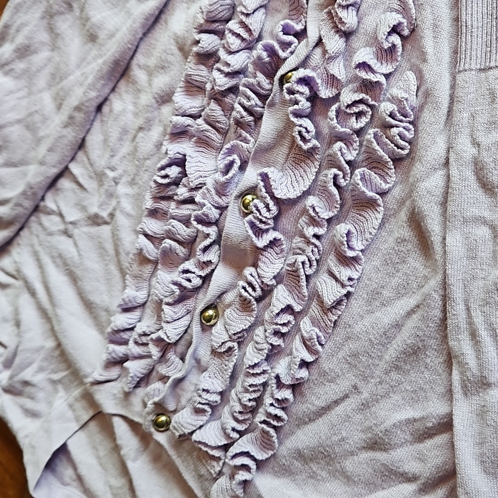 TALBOTS petite Small Purple Cardigan - Picture 4 of 5